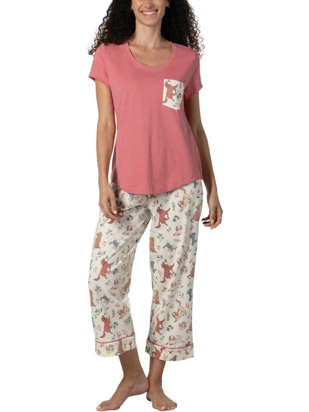 Cozy Women's 100% Cotton Pajama Set - Capris Sleepwear for Ultimate Comfort